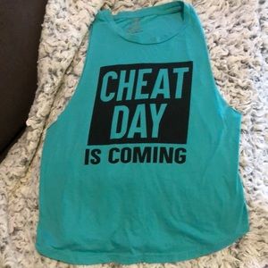 Teal sleeveless workout tank. Size L great condition